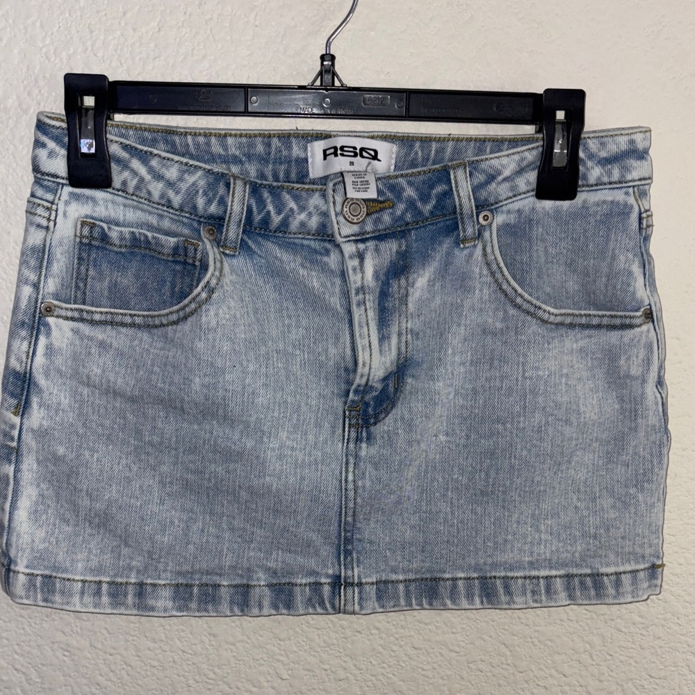 RSQ Faded Blue Mini Skirt